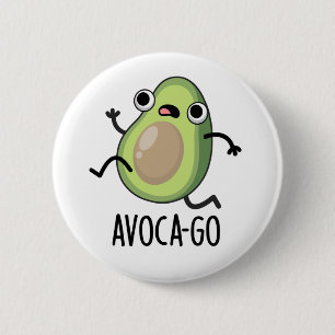 Badge Rond 5 Cm Pun Avoca-go amusant Avocado