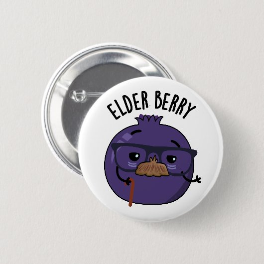 Badge Rond 5 Cm Pun de Berry Amusant aux Anciens (Devant & derrière)