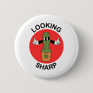 Badge Rond 5 Cm Pun de cactus qui a de l'allure