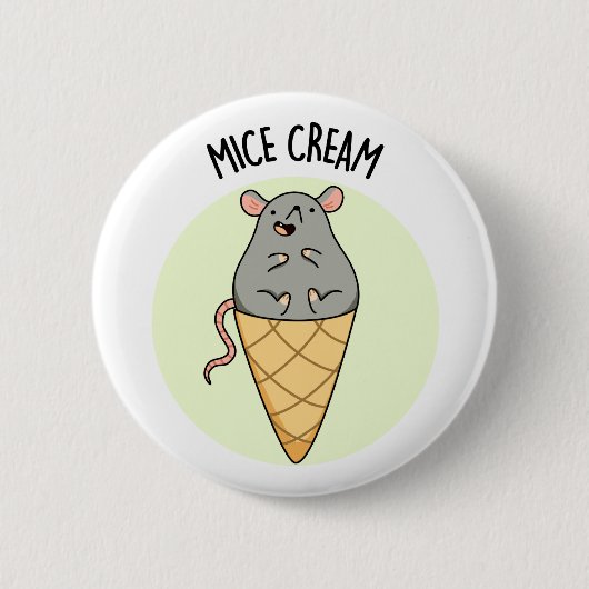 Badge Rond 5 Cm Pun de crème glacée amusant (Devant)