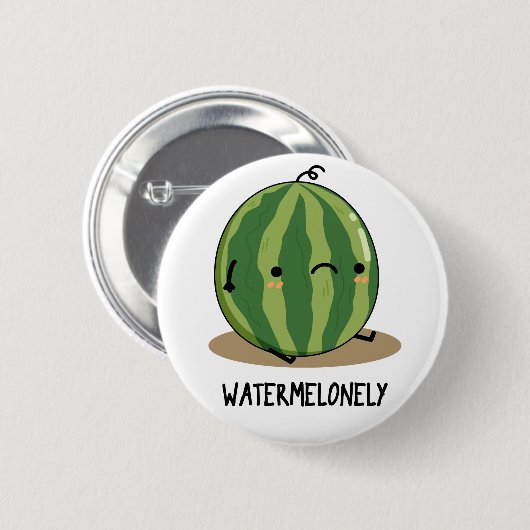 Badge Rond 5 Cm Pun de fruits de pastèque amusant (Devant & derrière)