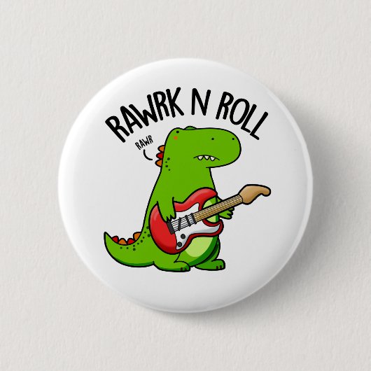 Badge Rond 5 Cm Pun Dinosaure À Robe Cute (Devant)
