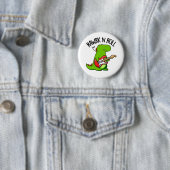 Badge Rond 5 Cm Pun Dinosaure À Robe Cute (En situation)