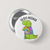 Badge Rond 5 Cm Pun Dinosaure Dinosaure Dinusé à cravate (Devant & derrière)