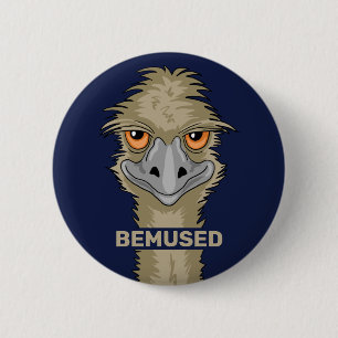 Badge Rond 5 Cm Pun Emu Drôle Emu
