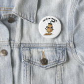 Badge Rond 5 Cm Pun nettoyant aspirateur suave Upper Funny (En situation)