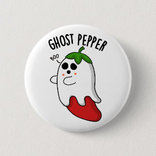Badge Rond 5 Cm Pun sur le poivre fantôme drôle de chili