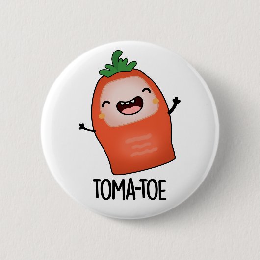 Badge Rond 5 Cm Pun tomate amusant (Devant)