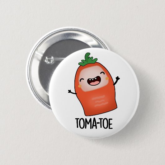 Badge Rond 5 Cm Pun tomate amusant (Devant & derrière)