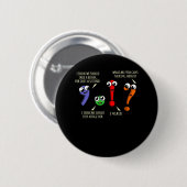 Badge Rond 5 Cm Punctuation Marks English Language Teacher (Devant & derrière)