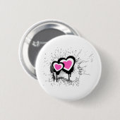 Badge Rond 5 Cm Punk grunge alternatif de explosion de roche d'Emo (Devant & derrière)