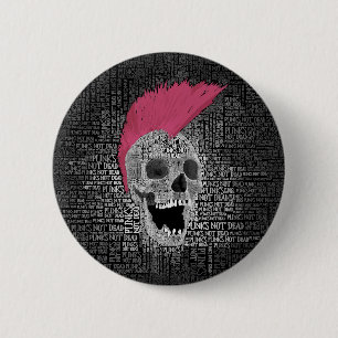 Badge Rond 5 Cm Punk n'est pas mort