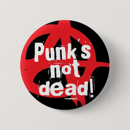 Badge Rond 5 Cm Punk non mort ! (Devant)