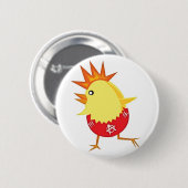 Badge Rond 5 Cm punk_rock_chicken_ (Devant & derrière)