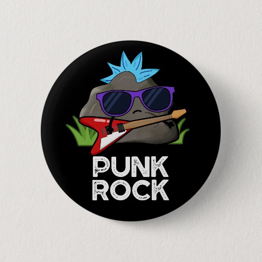 Badge Rond 5 Cm Punk Rock Funny Music Pun Dark BG (Devant)
