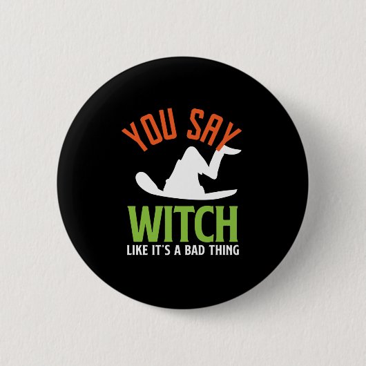 Badge Rond 5 Cm Puns de sorcière et de cuisine drôle Halloween (Devant)