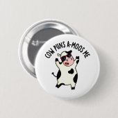 Badge Rond 5 Cm Puns de vache Amoos Me Drôle Pun de vache (Devant & derrière)