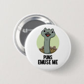 Badge Rond 5 Cm Puns Emuse Me Drôle Emu Pun (Devant & derrière)