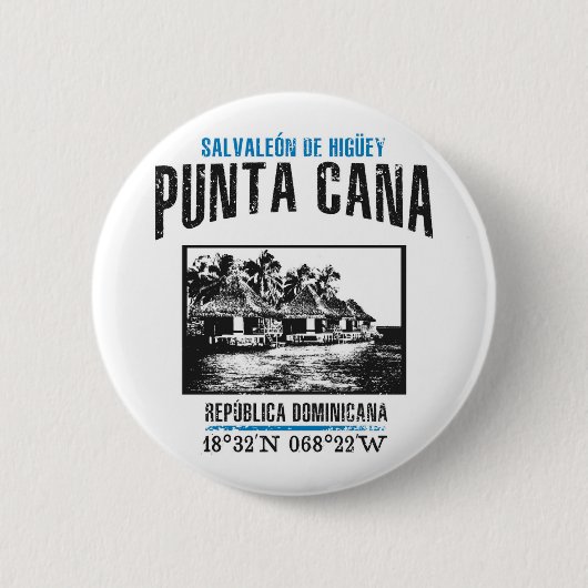 Badge Rond 5 Cm Punta Cana (Devant)