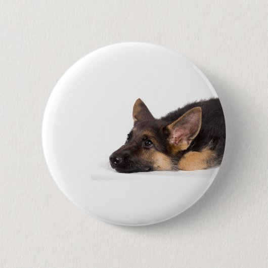 Badge Rond 5 Cm puppy german sheperd (Devant)