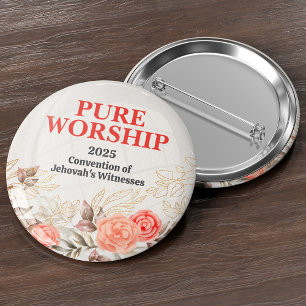 Badge Rond 5 Cm Pure Culte 2025 Convention JW Cadeaux
