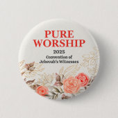 Badge Rond 5 Cm Pure Culte 2025 Convention JW Cadeaux (Devant)