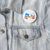 Badge Rond 5 Cm Purim - hébreu (En situation)