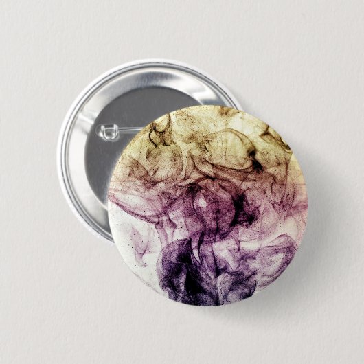 Badge Rond 5 Cm Purple Brown Smoky Dust Abstrait (Devant & derrière)