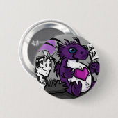 Badge Rond 5 Cm Purple Care Dragon (Devant & derrière)