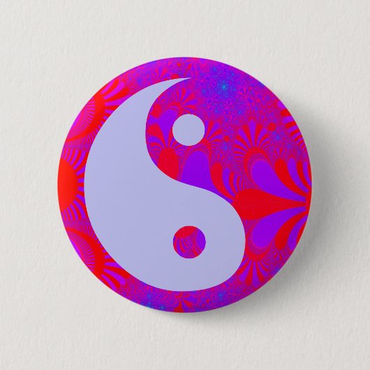 Badge Rond 5 Cm Purple Haze Yin et Yang (Devant)