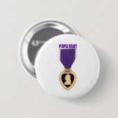 BADGE ROND 5 CM PURPLE HEART (Devant & derrière)