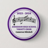 Badge Rond 5 Cm Purple High School Choir Keepsaké personnalisé (Devant)