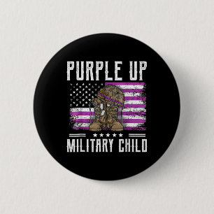 Badge Rond 5 Cm Purple Jusqu'Au Mois De L'Enfant Militaire Bottes