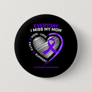 Badge Rond 5 Cm Purple Love Mémoire Mère Mlle Ma maman Heimers Aw