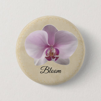 Badge Rond 5 Cm Purple Orchid Button