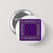Badge Rond 5 Cm Purple Paisley Bandanna (Devant & derrière)