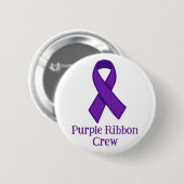Badge Rond 5 Cm Purple Ribbon Crew (Devant & derrière)