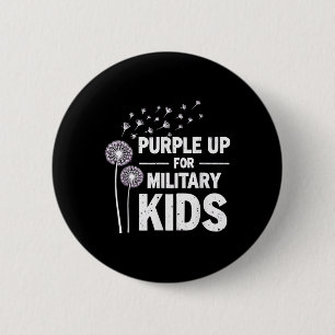 Badge Rond 5 Cm Purple Up For Military Kids Dandelion Avril Award