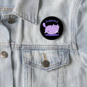 Badge Rond 5 Cm Purr-ple Funny Gras Kitty Chat Pun Dark BG (En situation)