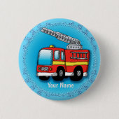 Badge Rond 5 Cm Putt Putt Pied de camion à feu (Devant)