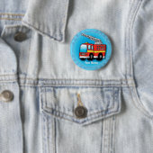 Badge Rond 5 Cm Putt Putt Pied de camion à feu (En situation)