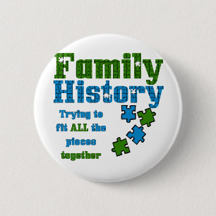 Badge Rond 5 Cm Puzzle d'histoire familiale