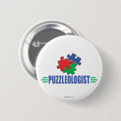 Badge Rond 5 Cm Puzzle drôle (Devant & derrière)