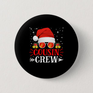 Badge Rond 5 Cm Pyjama correspondant à la famille de Noël de l'équ