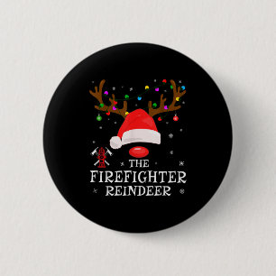 Badge Rond 5 Cm Pyjama de Noël assortis pour famille de rennes pom