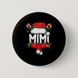 Badge Rond 5 Cm Pyjama de Noël de Mimi Correspondance de la famill