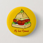 Badge Rond 5 Cm Pyramide Burger (Devant)