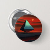 Badge Rond 5 Cm Pyramide de lune (Devant & derrière)