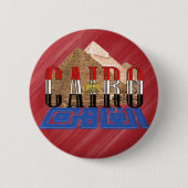 Badge Rond 5 Cm Pyramides égyptiennes du Caire (Devant)