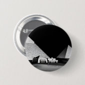 Badge Rond 5 Cm Pyramides noires et blanches (Devant & derrière)
